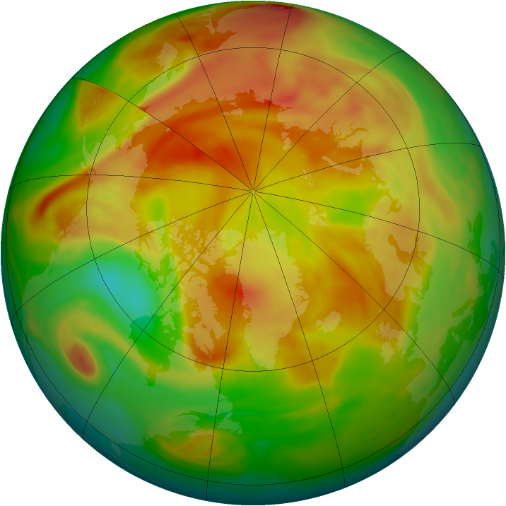 Arctic ozone map for 19 April 2006